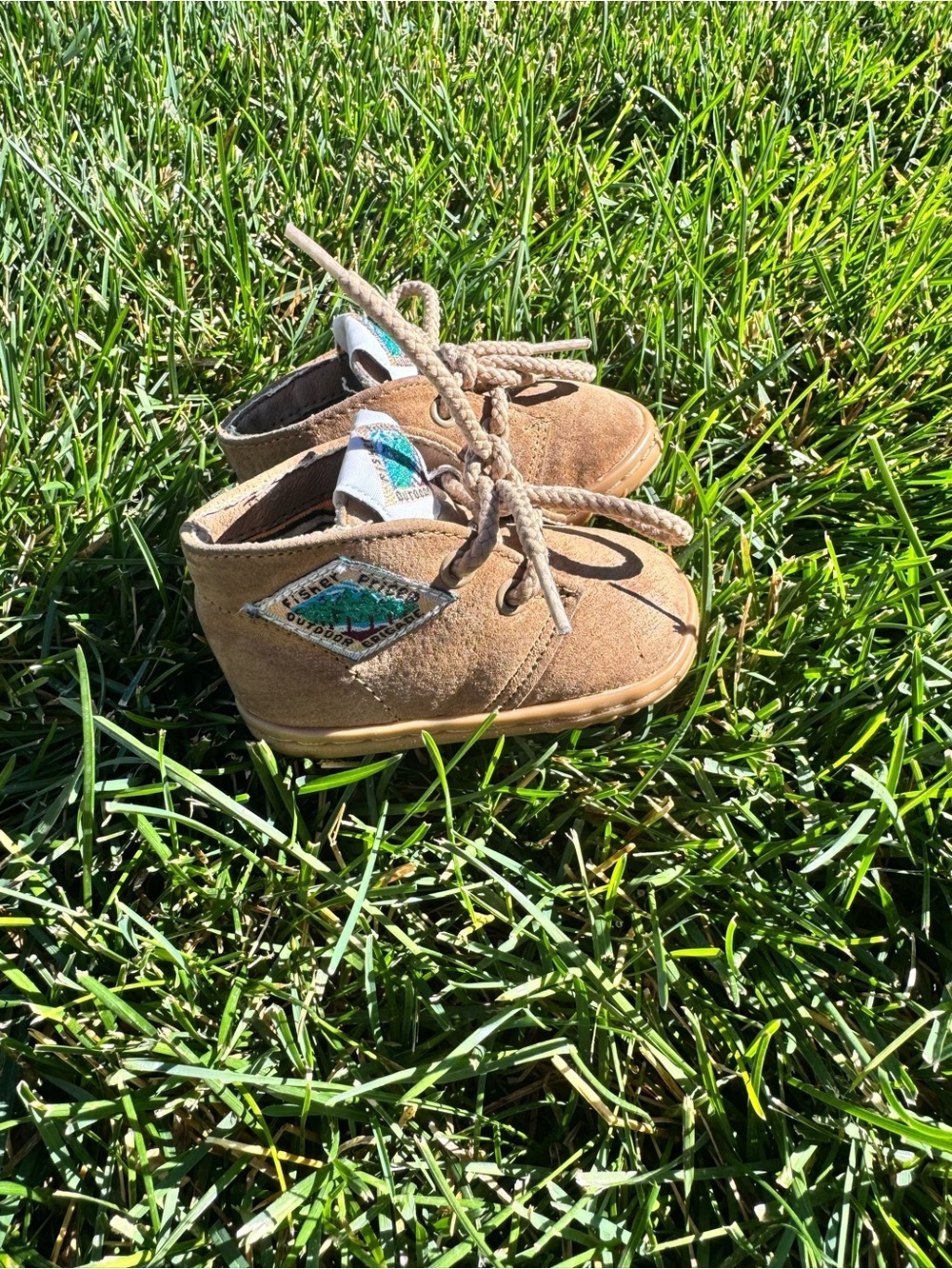 Vintage Fisher-Price Outdoor Brigade Suede Baby Boots Size 1 1994